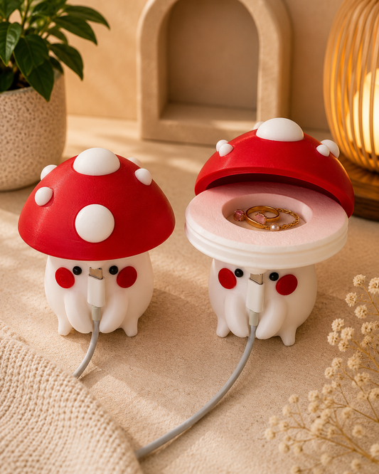 Cute Mushroom Cable Holder